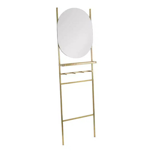 18" x 67" Noka Mirror Leaning Ladder Gold - Kate & Laurel