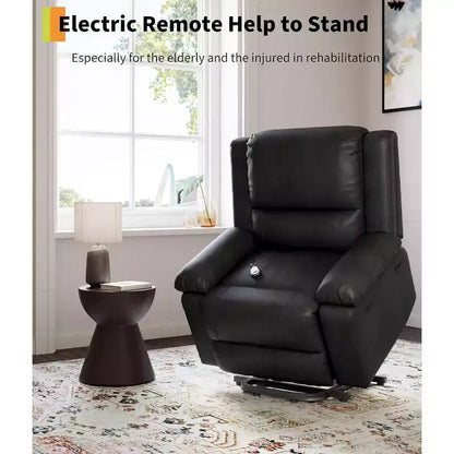 Poltrona reclinabile elettrica, poltrona Home Theater con supporto lombare, poltrona reclinabile in similpelle con schienale e gambe regolabili, poltrona reclinabile elettrica per anziani
