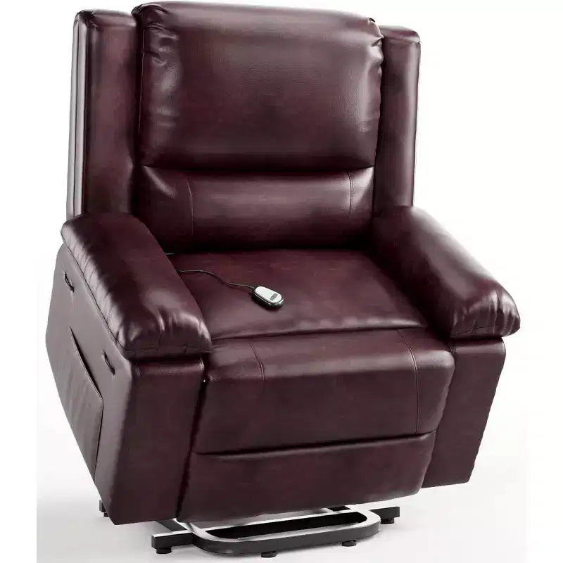 Poltrona reclinabile elettrica, poltrona Home Theater con supporto lombare, poltrona reclinabile in similpelle con schienale e gambe regolabili, poltrona reclinabile elettrica per anziani