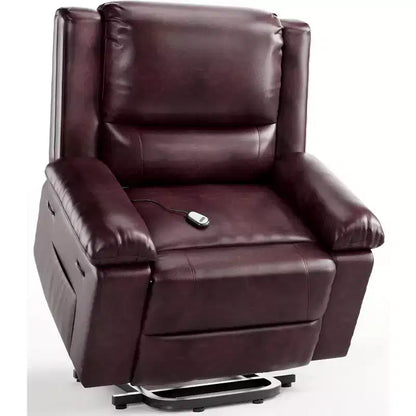 Poltrona reclinabile elettrica, poltrona Home Theater con supporto lombare, poltrona reclinabile in similpelle con schienale e gambe regolabili, poltrona reclinabile elettrica per anziani