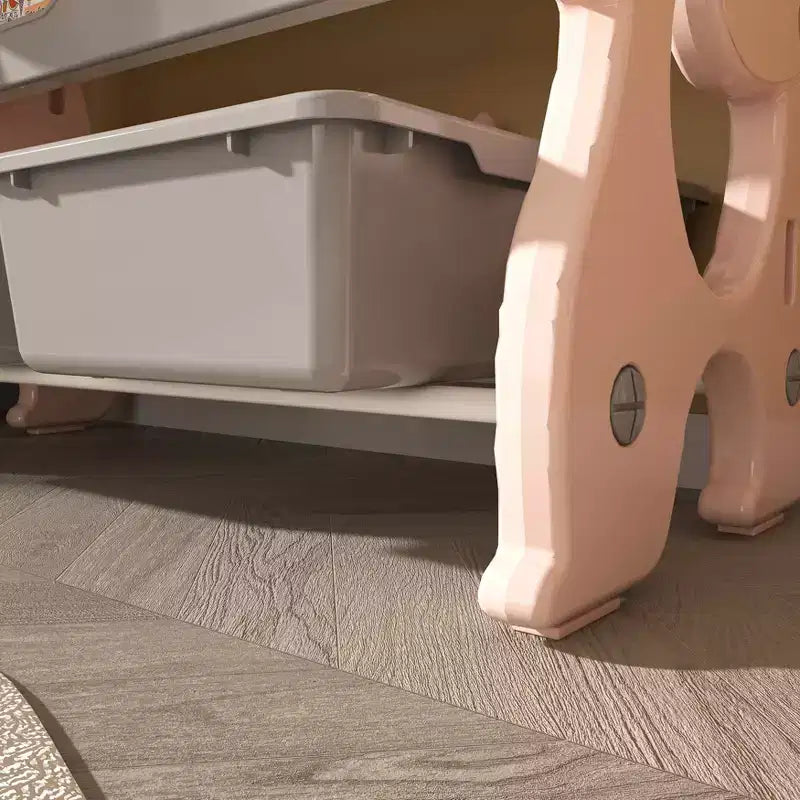 Organizzatore di giocattoli per bambini, libreria a 2 ripiani con 12 contenitori per sala giochi e aula